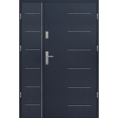 Drzwi zewnetrzne dwuskrzydłowe T54 INOX antracyt 55mm
